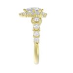 18K YELLOW GOLD 1.00CT ROUND DIAMOND SEMI MOUNT LADIES RING (CENTER STONE PEAR DIAMOND 1.00CT) - Image 5