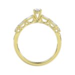 18K YELLOW GOLD 1.00CT ROUND/EMERALD/OVAL DIAMOND LADIES RING (CENTER STONE OVAL DIAMOND 1/3CT) - Image 5