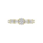18K YELLOW GOLD 1.00CT ROUND/EMERALD/OVAL DIAMOND LADIES RING (CENTER STONE OVAL DIAMOND 1/3CT) - Image 7