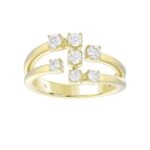 18K YELLOW GOLD 1/2CT ROUND DIAMOND LADIES RING