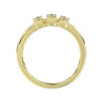 18K YELLOW GOLD 1/2CT ROUND DIAMOND LADIES RING - Image 2