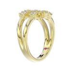 18K YELLOW GOLD 1/2CT ROUND DIAMOND LADIES RING - Image 4