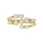 18K YELLOW GOLD 1/2CT ROUND DIAMOND LADIES RING - Image 5
