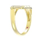 18K YELLOW GOLD 1/2CT ROUND DIAMOND LADIES RING - Image 5