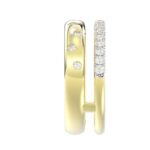 18K YELLOW GOLD 1/2CT ROUND DIAMOND LADIES WRAP RING - Image 3
