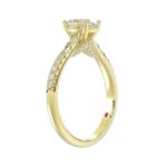 18K YELLOW GOLD 1/2CT ROUND/BAGUETTE DIAMOND LADIES BRIDAL SET(CENTER STONE OVAL DIAMOND 3/4CT) - Image 5