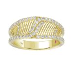 18K YELLOW GOLD 1/3CT ROUND DIAMOND LADIES BAND