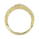 18K YELLOW GOLD 1/3CT ROUND DIAMOND LADIES BAND - Image 2