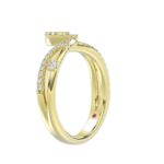 18K YELLOW GOLD 1/3CT ROUND DIAMOND LADIES RING - Image 3