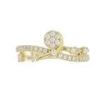 18K YELLOW GOLD 1/3CT ROUND DIAMOND LADIES RING - Image 4