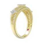18K YELLOW GOLD 1/3CT ROUND DIAMOND LADIES RING - Image 2
