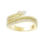 18K YELLOW GOLD 1/4CT ROUND DIAMOND LADIES RING