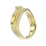 18K YELLOW GOLD 1/4CT ROUND DIAMOND LADIES RING - Image 4