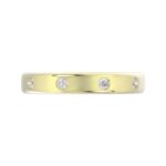 18K YELLOW GOLD 1/6CT ROUND DIAMOND LADIES BAND - Image 4