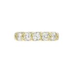 18K YELLOW GOLD 1CT ROUND DIAMOND LADIES BAND - Image 5