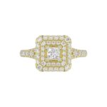 18K YELLOW GOLD 1CT ROUND DIAMOND LADIES RING - Image 6