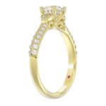 18K YELLOW GOLD 1CT ROUND DIAMOND LADIES RING(CENTER STONE ROUND DIAMOND 3/4CT) - Image 2