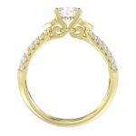 18K YELLOW GOLD 1CT ROUND DIAMOND LADIES RING(CENTER STONE ROUND DIAMOND 3/4CT) - Image 4