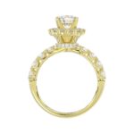 18K YELLOW GOLD 1CT ROUND DIAMOND LADIES SEMI MOUNT RING(CENTER STONE MOUNT ROUND DIAMOND 1CT) - Image 3