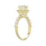 18K YELLOW GOLD 1CT ROUND DIAMOND LADIES SEMI MOUNT RING(CENTER STONE MOUNT ROUND DIAMOND 1CT) - Image 4