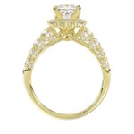 18K YELLOW GOLD 2.00CT ROUND DIAMOND SEMI MOUNT LADIES RING (CENTER STONE PRINCESS DIAMOND 1.00CT) - Image 5