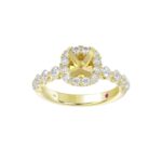 18K YELLOW GOLD 2.00CT ROUND/PRINCESS/DIAMOND SEMI MOUNT LADIES RING (CENTER STONE PRINCESS DIAMOND 1.00CT) - Image 2