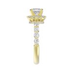 18K YELLOW GOLD 2.00CT ROUND/PRINCESS/DIAMOND SEMI MOUNT LADIES RING (CENTER STONE PRINCESS DIAMOND 1.00CT) - Image 6