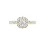 18K YELLOW GOLD 2.00CT ROUND/PRINCESS/DIAMOND SEMI MOUNT LADIES RING (CENTER STONE PRINCESS DIAMOND 1.00CT) - Image 7