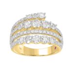 18K YELLOW GOLD 2CT ROUND DIAMOND LADIES BAND