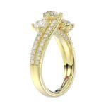 18K YELLOW GOLD 2CT ROUND/OVAL DIAMOND LADIES RING(CENTER STONE OVAL DIAMOND 3/4CT) - Image 2