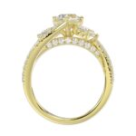 18K YELLOW GOLD 2CT ROUND/OVAL DIAMOND LADIES RING(CENTER STONE OVAL DIAMOND 3/4CT) - Image 4