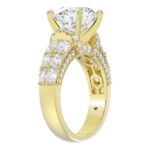 18K YELLOW GOLD 2CT ROUND/OVAL DIAMOND LADIES SEMI MOUNT RING(CENTER STONE MOUNT ROUND DIAMOND 4CT) - Image 3