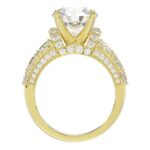 18K YELLOW GOLD 2CT ROUND/OVAL DIAMOND LADIES SEMI MOUNT RING(CENTER STONE MOUNT ROUND DIAMOND 4CT) - Image 5