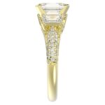 18K YELLOW GOLD 3 1/3CT ROUND/EMERALD DIAMOND SEMI MOUNT LADIES RING (CENTER STONE EMERALD DIAMOND 2.00CT) - Image 5