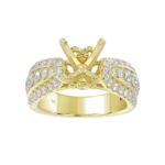 18K YELLOW GOLD 4.00CT ROUND DIAMOND SEMI MOUNT LADIES RING (CENTER STONE ROUND DIAMOND 3.00CT) - Image 2