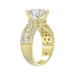 18K YELLOW GOLD 4.00CT ROUND DIAMOND SEMI MOUNT LADIES RING (CENTER STONE ROUND DIAMOND 3.00CT) - Image 3