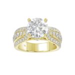 18K YELLOW GOLD 4.00CT ROUND DIAMOND SEMI MOUNT LADIES RING (CENTER STONE ROUND DIAMOND 3.00CT) - Image 4