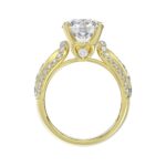 18K YELLOW GOLD 4.00CT ROUND DIAMOND SEMI MOUNT LADIES RING (CENTER STONE ROUND DIAMOND 3.00CT) - Image 5