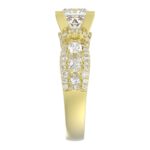 18L YELLOW GOLD 3 1/4CT ROUND/PRINCESS/OVAL DIAMOND LADIES SEMI MOUNT RING(CENTER STONE PRINCESS DIAMOND 2CT) - Image 6