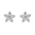 14K WHITE GOLD 1/2CT ROUND DIAMOND LADIES EARRINGS