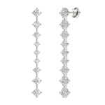 14K WHITE GOLD 2CT ROUND DIAMOND LADIES EARRINGS - Image 2