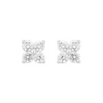 18K WHITE GOLD 1/2CT ROUND DIAMOND LADIES EARRINGS