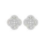 18K WHITE GOLD 1/2CT ROUND DIAMOND LADIES EARRINGS