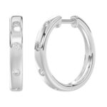 18K WHITE GOLD 1/3CT ROUND DIAMOND LADIES EARRINGS - Image 3