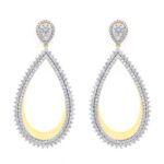 18K YELLOW GOLD 3CT ROUND DIAMOND LADIES EARRINGS