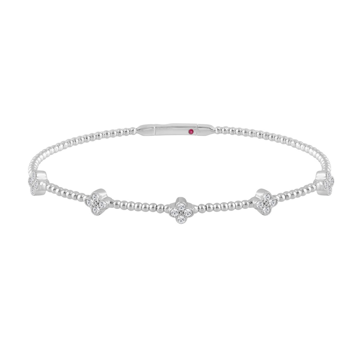 19177601_VA33612W-14K-1201x1201.jpg 14K WHITE GOLD 3/8CT ROUND DIAMOND LADIES BANGLE - Image 1