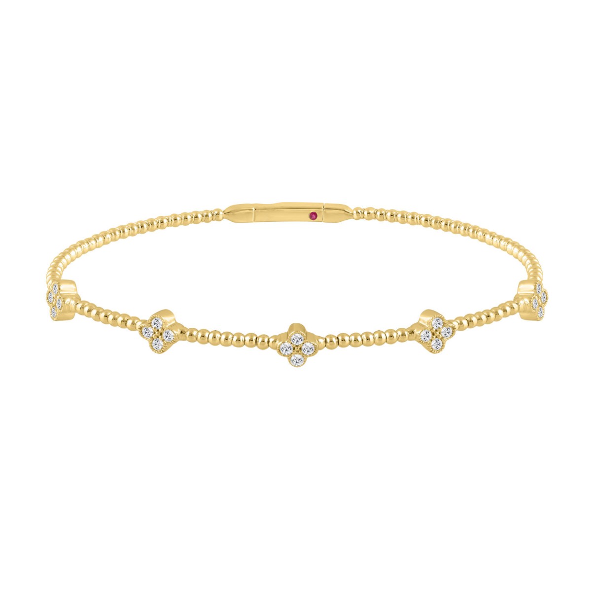 19177653_VA33612Y-14K-1201x1201.jpg 14K YELLOW GOLD 3/8CT ROUND DIAMOND LADIES BANGLE - Image 1