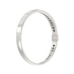 18K WHITE GOLD 1/2CT ROUND DIAMOND LADIES BANGLE - Image 2
