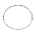18K WHITE GOLD 1CT ROUND DIAMOND LADIES BANGLE - Image 2