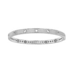 18K WHITE GOLD 1CT ROUND DIAMOND LADIES BANGLE